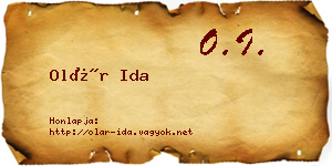 Olár Ida névjegykártya