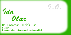 ida olar business card